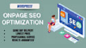 do wordpress yoast SEO onpage and tecnical optimization