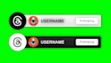 create follow button animation for threads