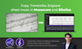 copy sheet music in sibelius or musescore, convert to midi