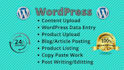 do content upload, wordpress data entry, and product upload