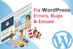 fix wordpress issues and errors