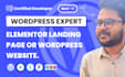 design an elementor landing page or elementor wordpress website