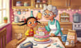 create african american childrens book illustrations in cartoon style