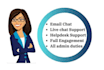 provide email, chat, customer service and admin duties