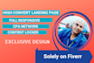 create high convert landing page for CPA network