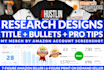 create researched merch by amazon designs with SEO listings