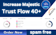 increase majestic trust flow tf 40 plus with high authority backlinks