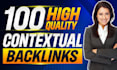 do 100 high quality contextual backlinks