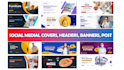 design attractive facebook,youtube, instagram header and banners