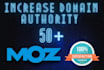 increase domain authority moz to da 50 plus