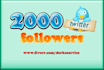 provide 2000+ Worldwide Real Looking Twitter Followers without Admin or Access