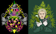 make a surrealism psychedelic trippy lowbrow weed design