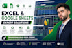 design excel, google sheets, data scrapping, processing and cleaning