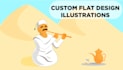 create custom flat design illustration