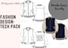 draw fashion design tech pack flat sketch