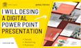 design a digital powerpoint slideshow for school business online class