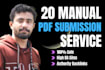 do powerpoint or PDF submissions to 20 sites