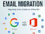 migrate google workspace,godaddy to microsoft 365