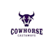 design creative horse cow logo with satisfaction guaranteed
