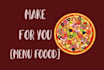 design your menu food