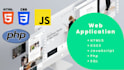 design website with HTML, CSS, javascript, react js, and PHP