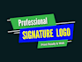 design handwritten signature logo