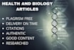 write research articles on health and biology