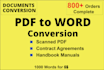 do PDF to word, image to word, transcribe text, pdf conversion