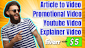 create stunning youtube videos from blogs, articles, scripts