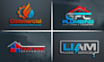 do plumbing hvac real estate and electrical logo design