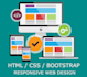 make a  full resposive website HTML CSS bootstrap