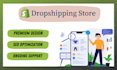 build shopify dropshipping store shopify website design