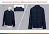 do symmetrical ghost mannequin and neck joint