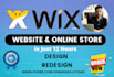 wix website design or wix online store, wix editor x