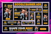 design google banner ads, web banners and display ads or meta ads creative