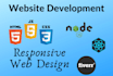 build a responsive react landing page or website with modern design