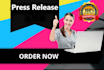 write industry quality press release for your music
