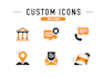 design custom web icon set