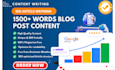 do SEO article writing, website content and blog writing