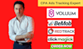 setup voluum, bemob, redtrack, clickmagick ads tracking campaign