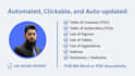 create a clickable table of contents or table of authorities in word or pdf