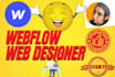be your pro wix webflow wordpress squarespace web designer