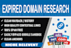 find niche relevant expired domain with quality backlinks