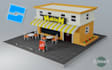 create low poly building 3d cartoon style for your roblox project