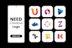 design exclusive flat stunning app icon website modern tech logo