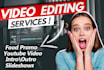 do professional video editing