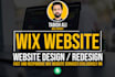 create wix website design and redesign wix site