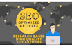 provide content creation and SEO friendly article writing services