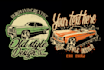 draw vintage car illustration for t shirt design