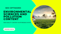 write about environmental sciences and pollution